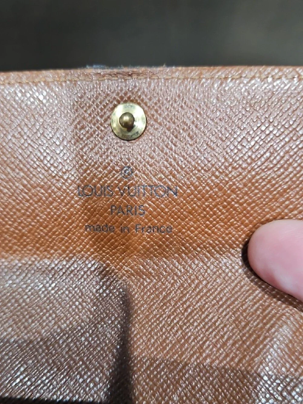 Louis Vuitton Monogram Snap Coin Holder in Brown and Tan